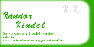 nandor kindel business card